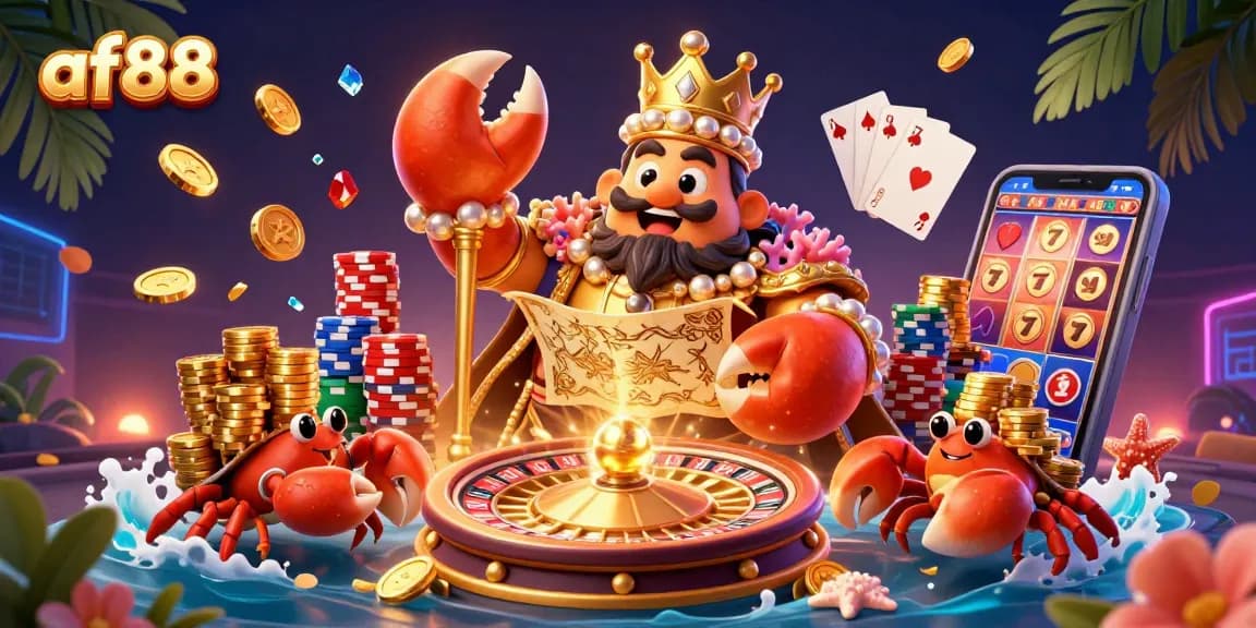 Experience vibrant gaming excitement at af88 with treasure-filled casino elements and dynamic visuals.