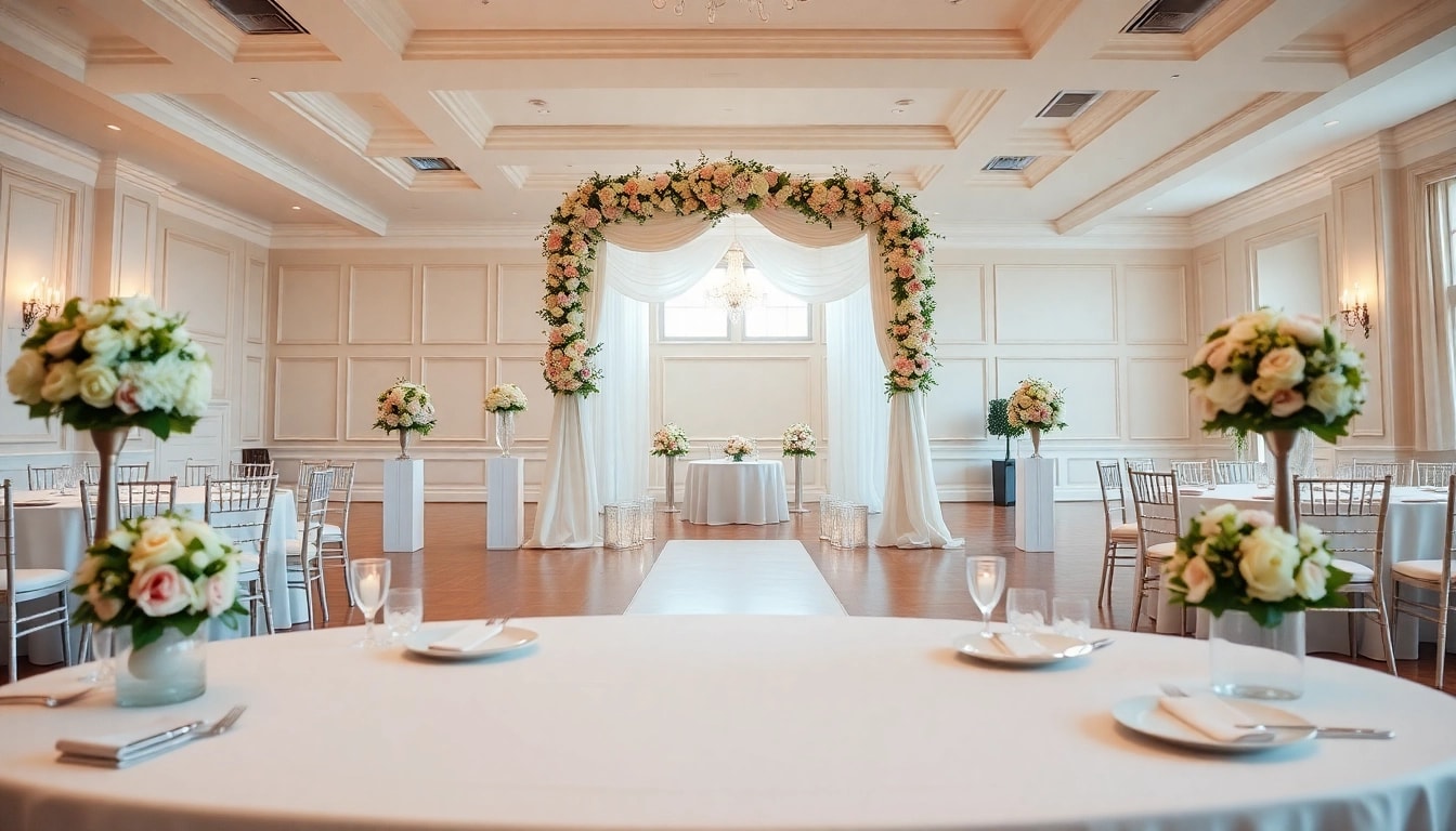 Experience the charm of a Wedding Event Space Jacksonville, featuring a beautifully decorated venue for your dream celebration.