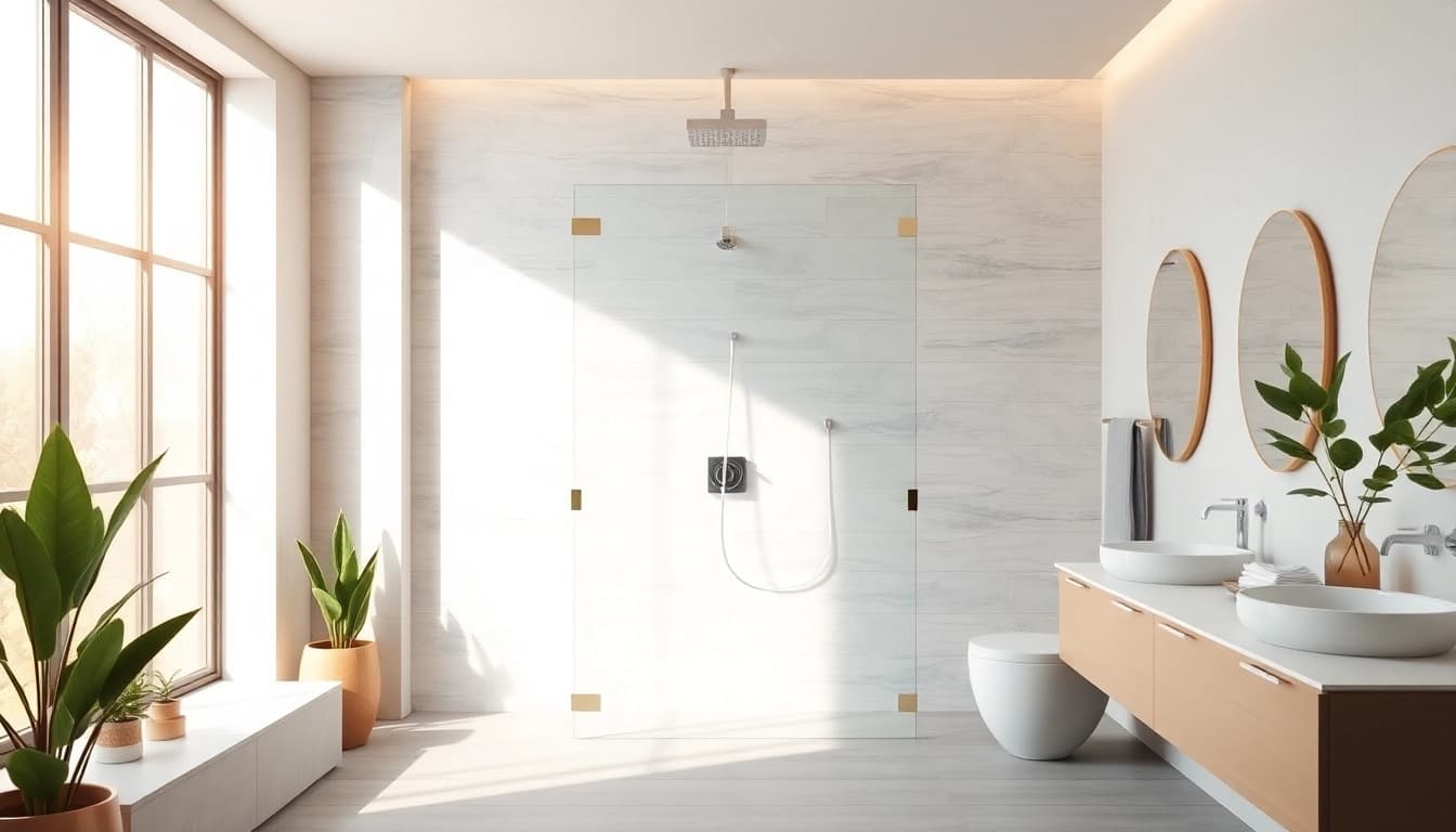 Installer la paroi de douche sirhona dans une salle de bain moderne.