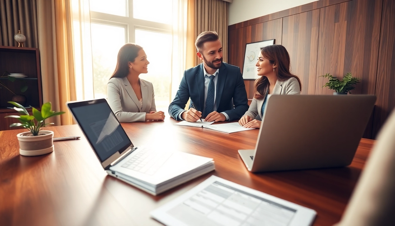 Couple receiving expert guidance on estate planning San Antonio in a modern office.