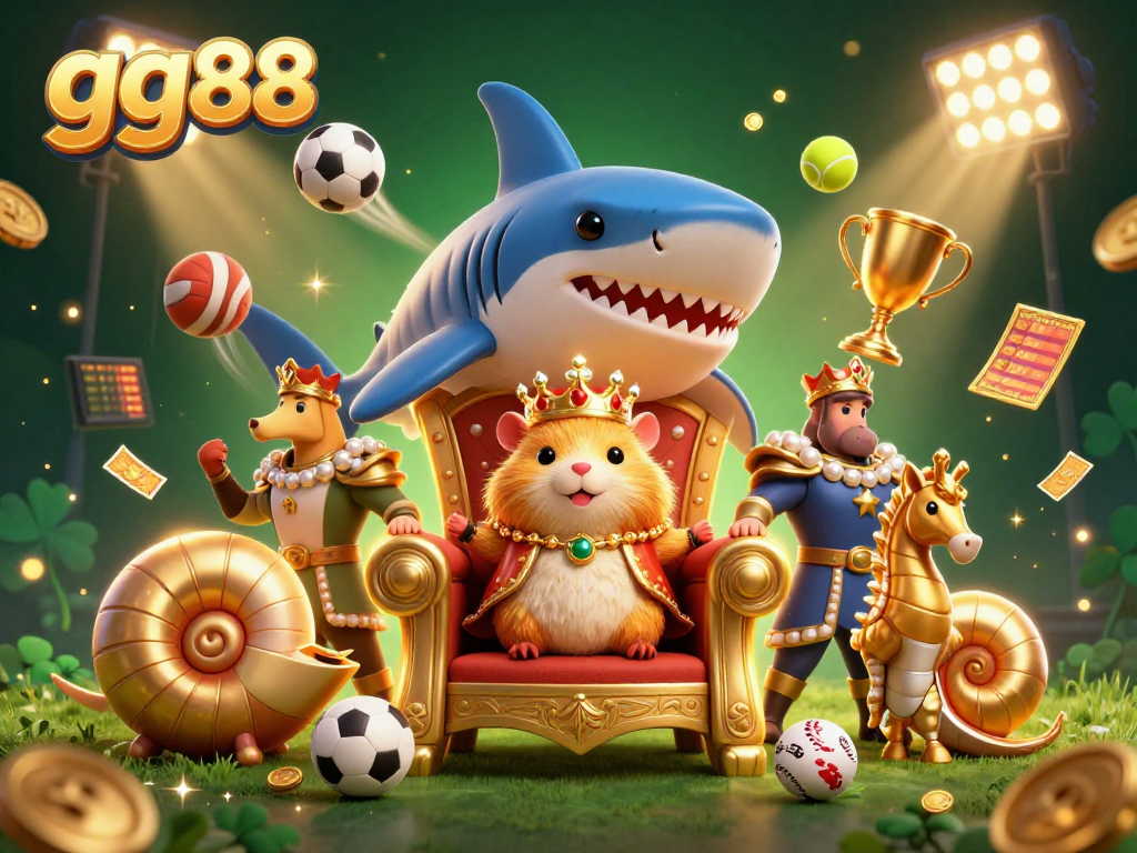 Experience thrilling action at gg88 with a hamster king, guards, and vibrant sports elements!