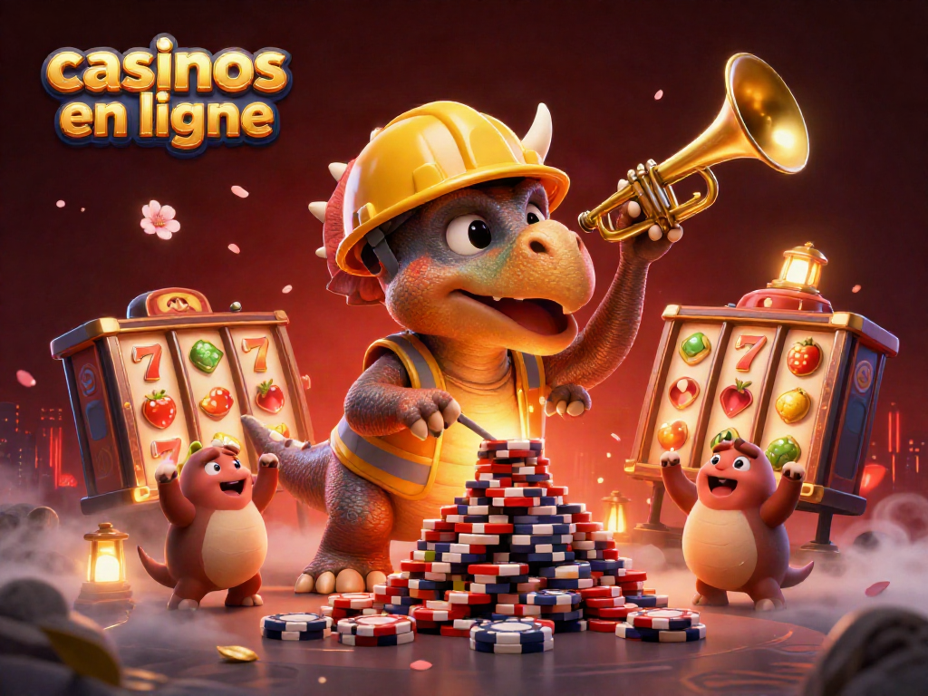 Photographie de diverses animations sur casinos en ligne dans une scène de célébration automatique.