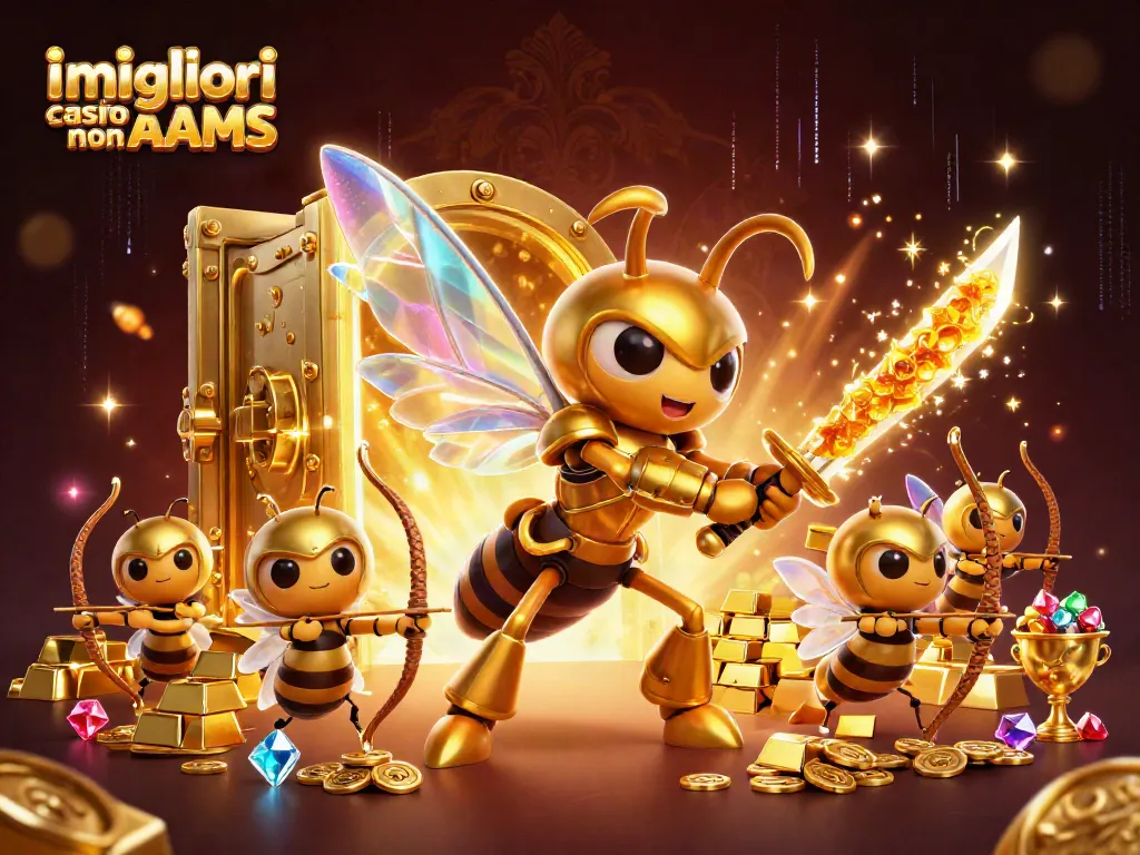 I migliori casino non AAMS: Slot e giochi d'azzardo illuminati da un'energica scena cartoon con tesori e avventure
