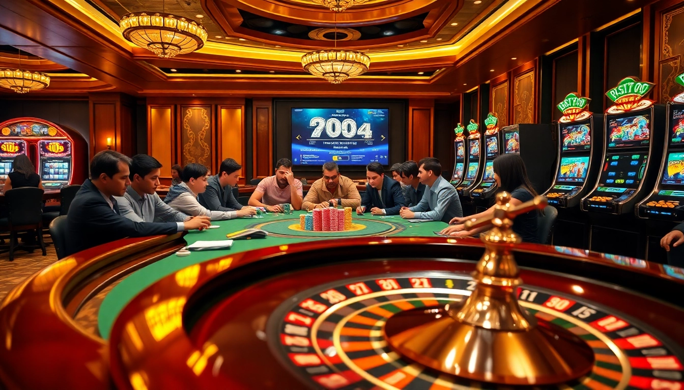 Vivez une expérience de jeu captivante dans un cadre luxueux au casino en ligne 2026 avec des jetons de poker et une roulette.