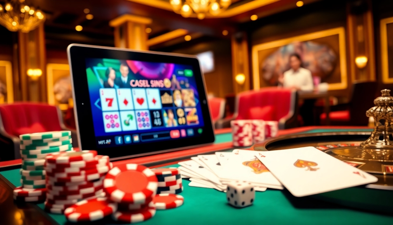Vivez le frisson du casino en ligne 2026 avec des jetons de poker vibrants et une interface moderne de tablette.