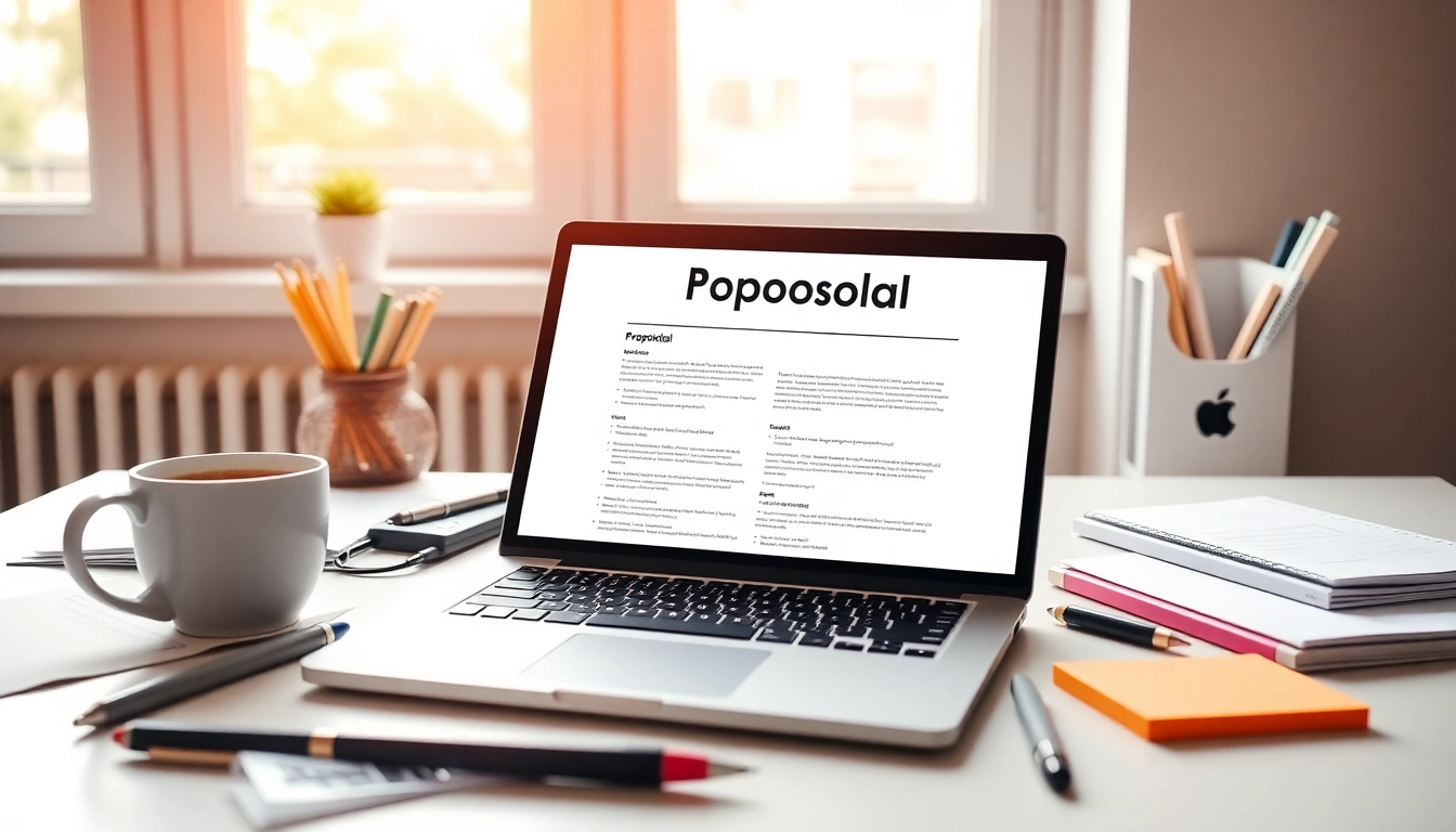 Enhance your skills in Proposal Writing and Management with a professional workspace setup.