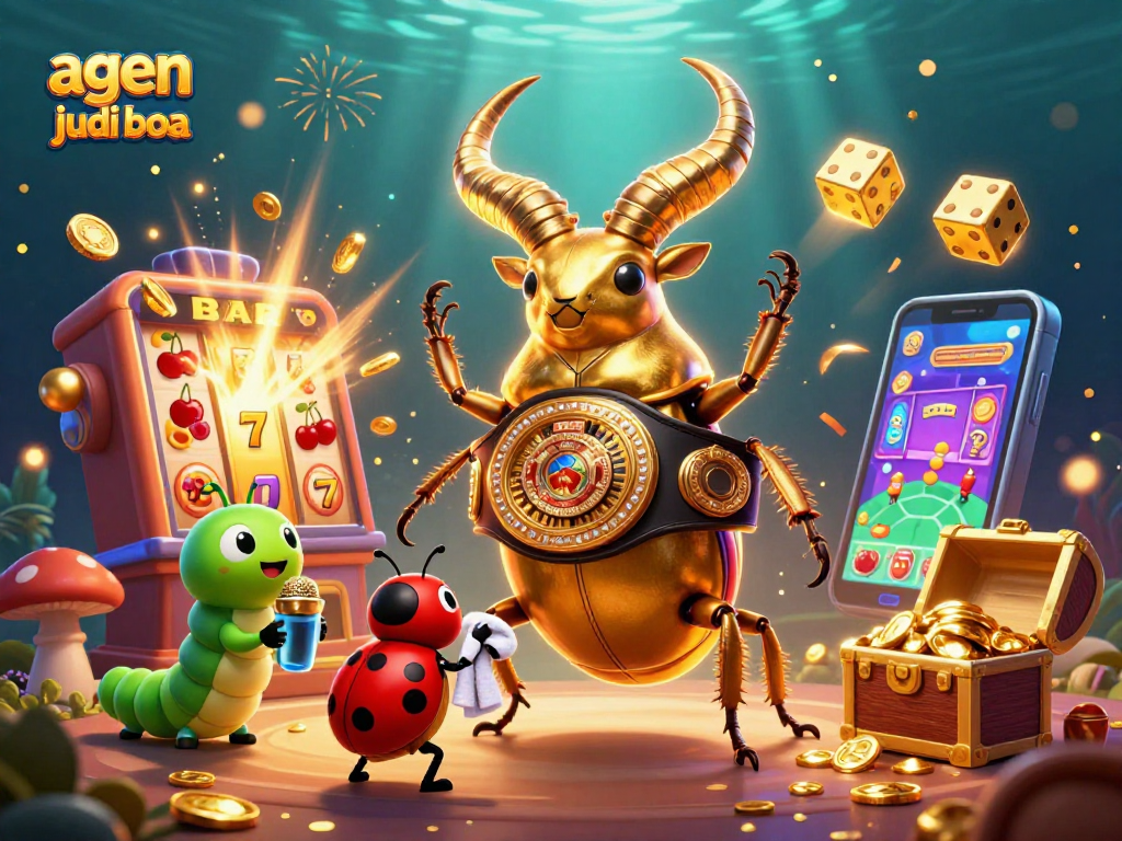 Experience thrill and excitement with agen judi bola in a vibrant casino scene featuring dynamic characters.
