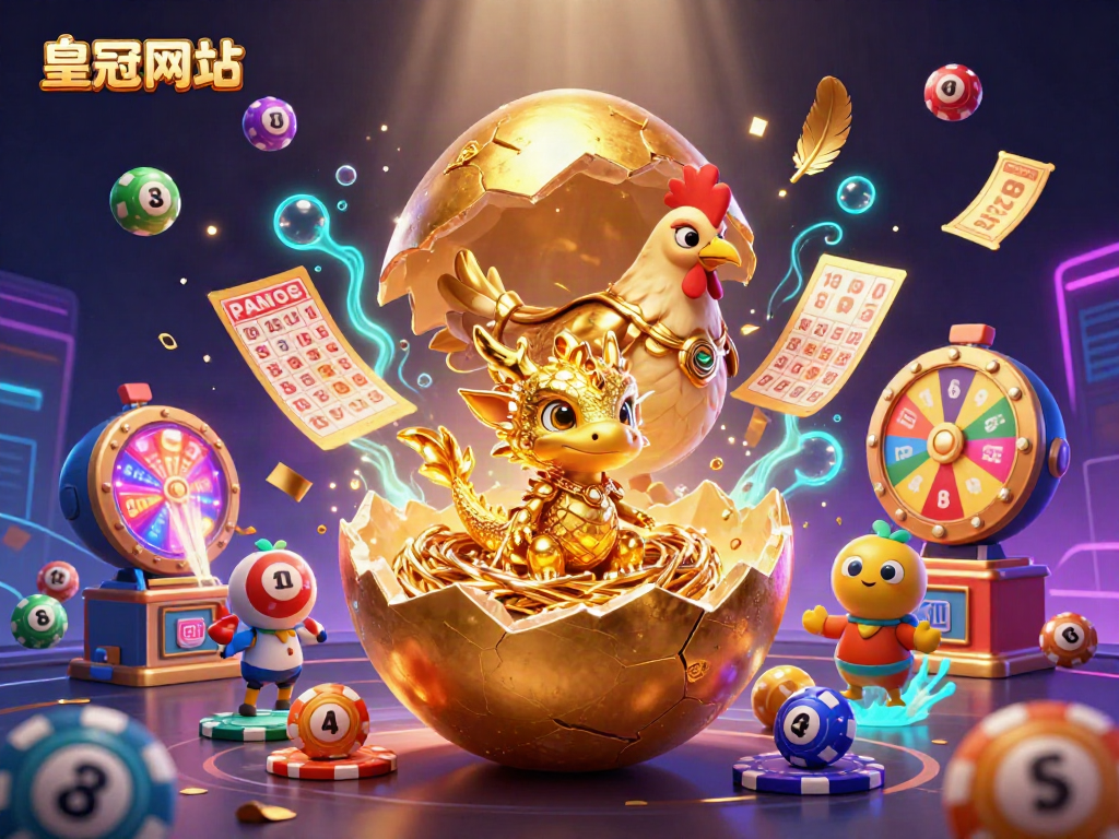 皇冠网址 提供丰富彩票游戏体验的可爱金龙和多彩元素动画插图。