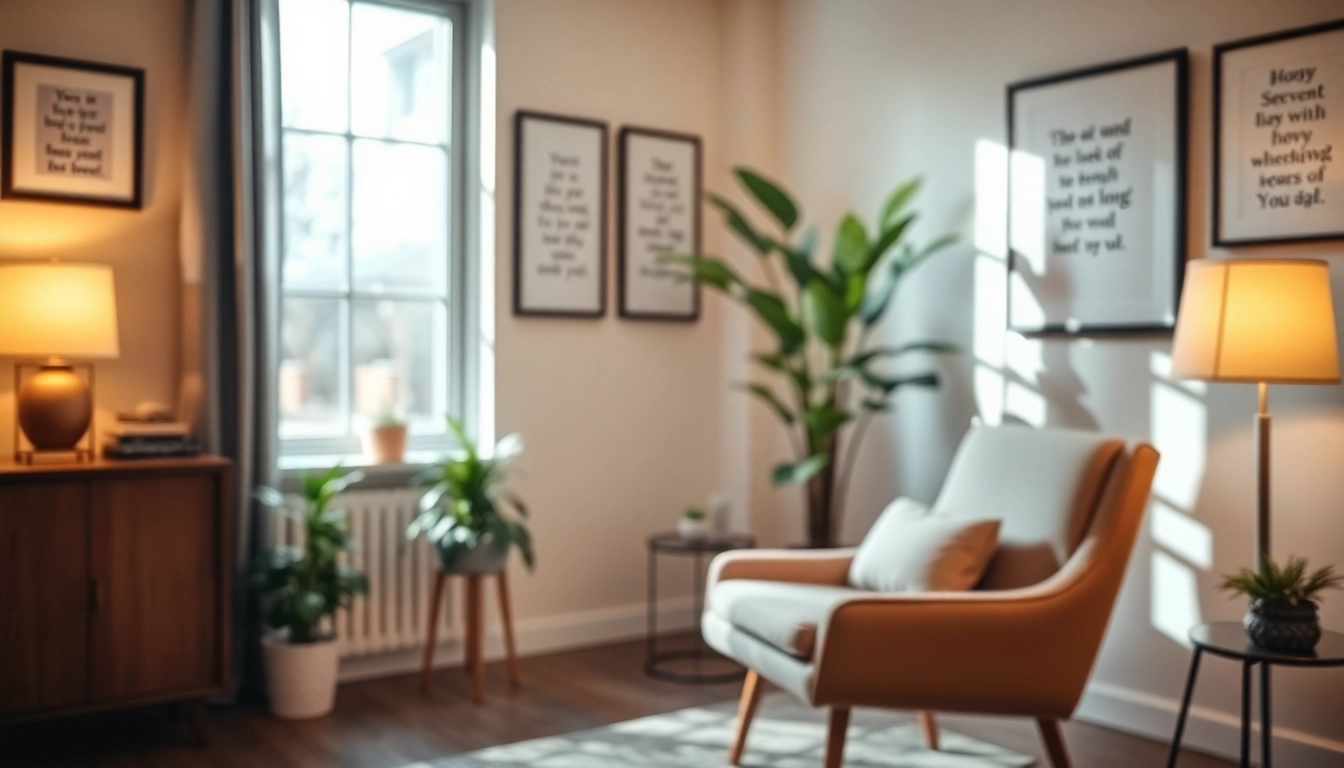 Engaging scene of Donna Morgan Counselling office showcasing a warm and inviting atmosphere for therapy.