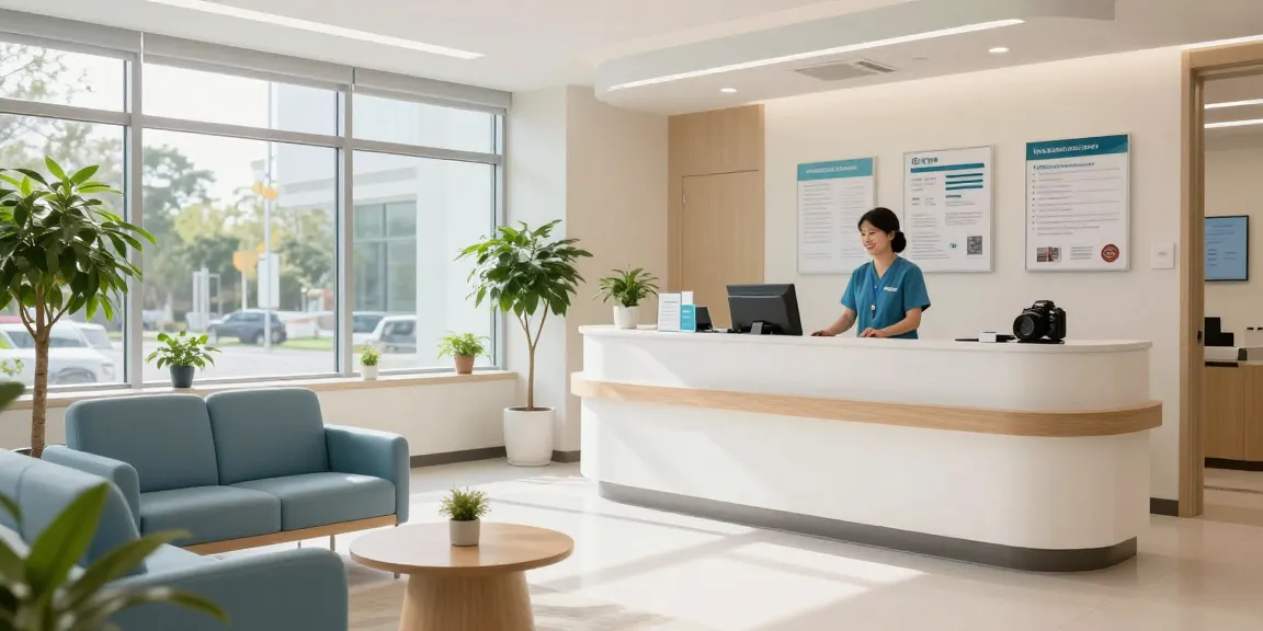 Apply for ACA health insurance at a modern health clinic providing patient care and support.