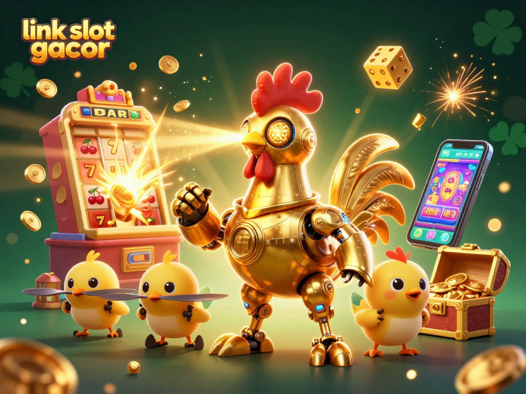 Spin the link slot gacor jackpot with vibrant 3D characters and dynamic casino elements.