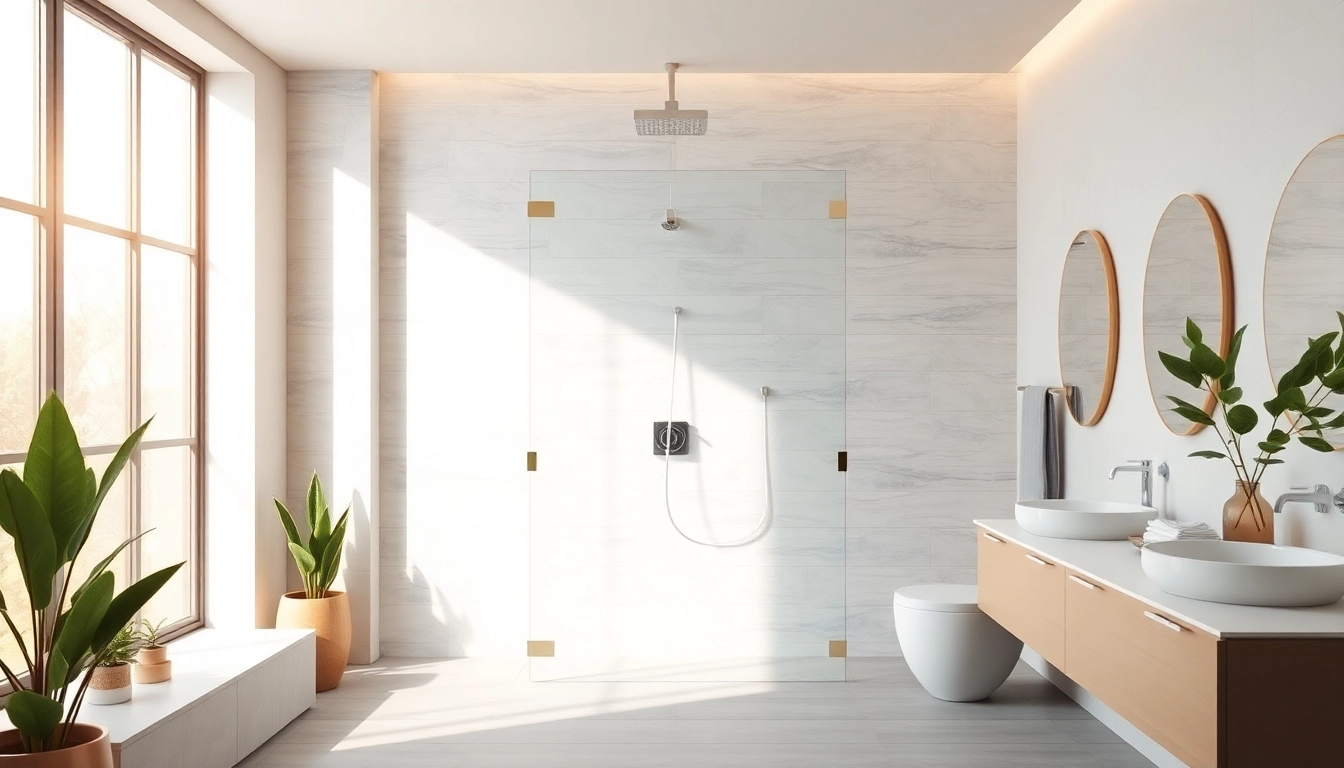 Installer la paroi de douche sirhona dans une salle de bain moderne.