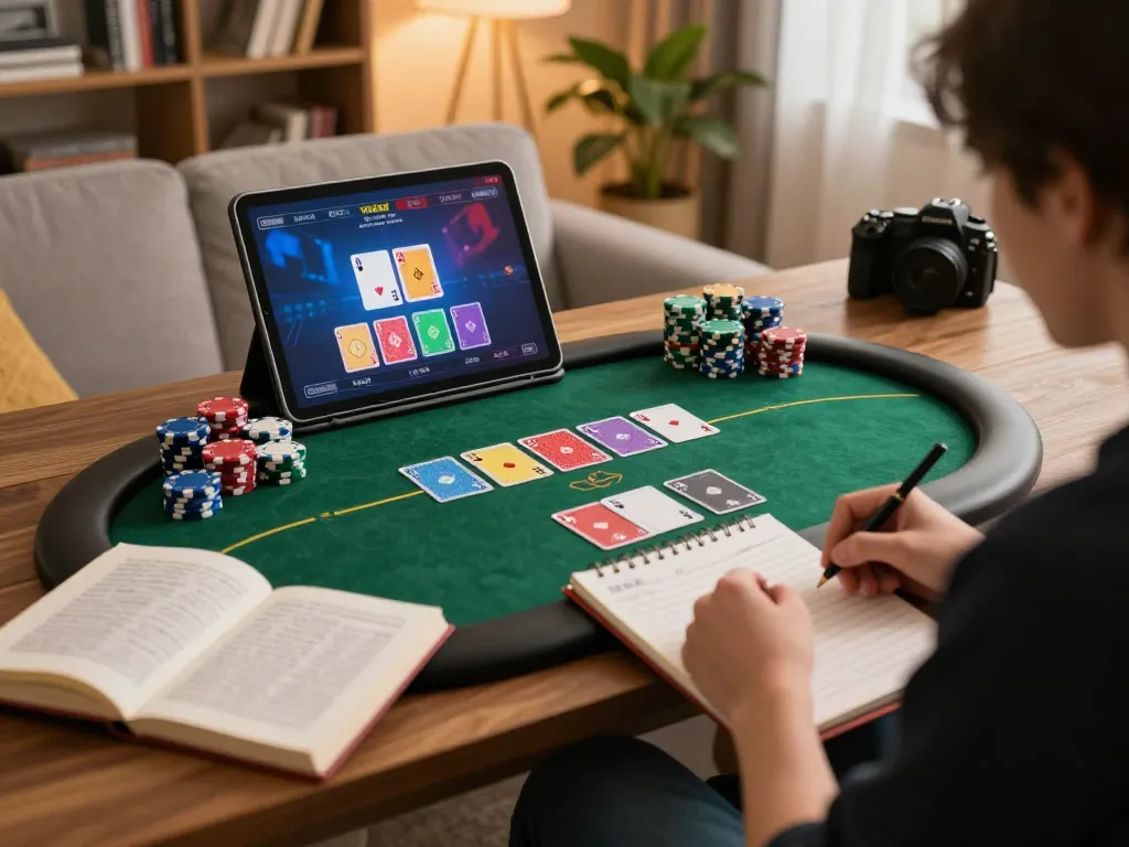 Play exciting online poker with 388bet on a tablet, showcasing thrilling gameplay.