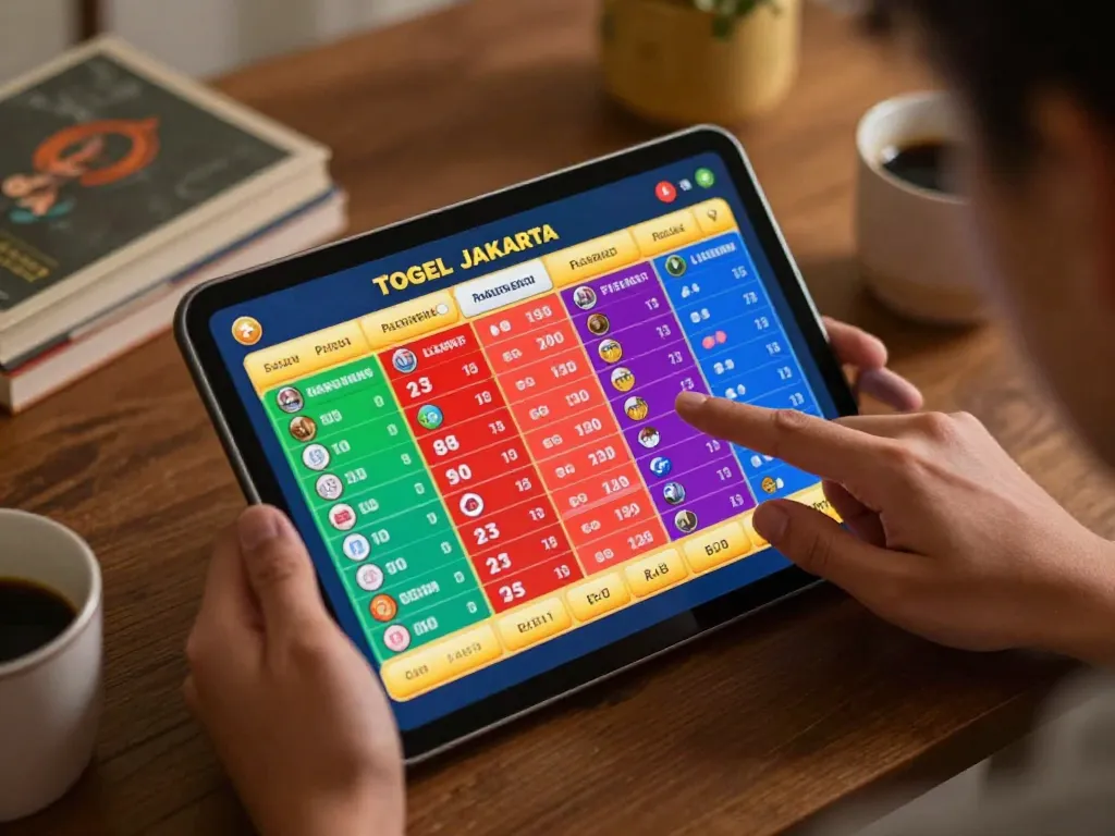 Engaging in togel jakarta betting on a tablet for strategic gameplay decisions
