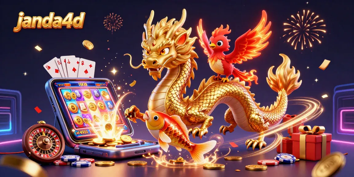 Menangkan permainan slot gacor di janda4d dengan simbol keberuntungan dan koin emas melimpah.