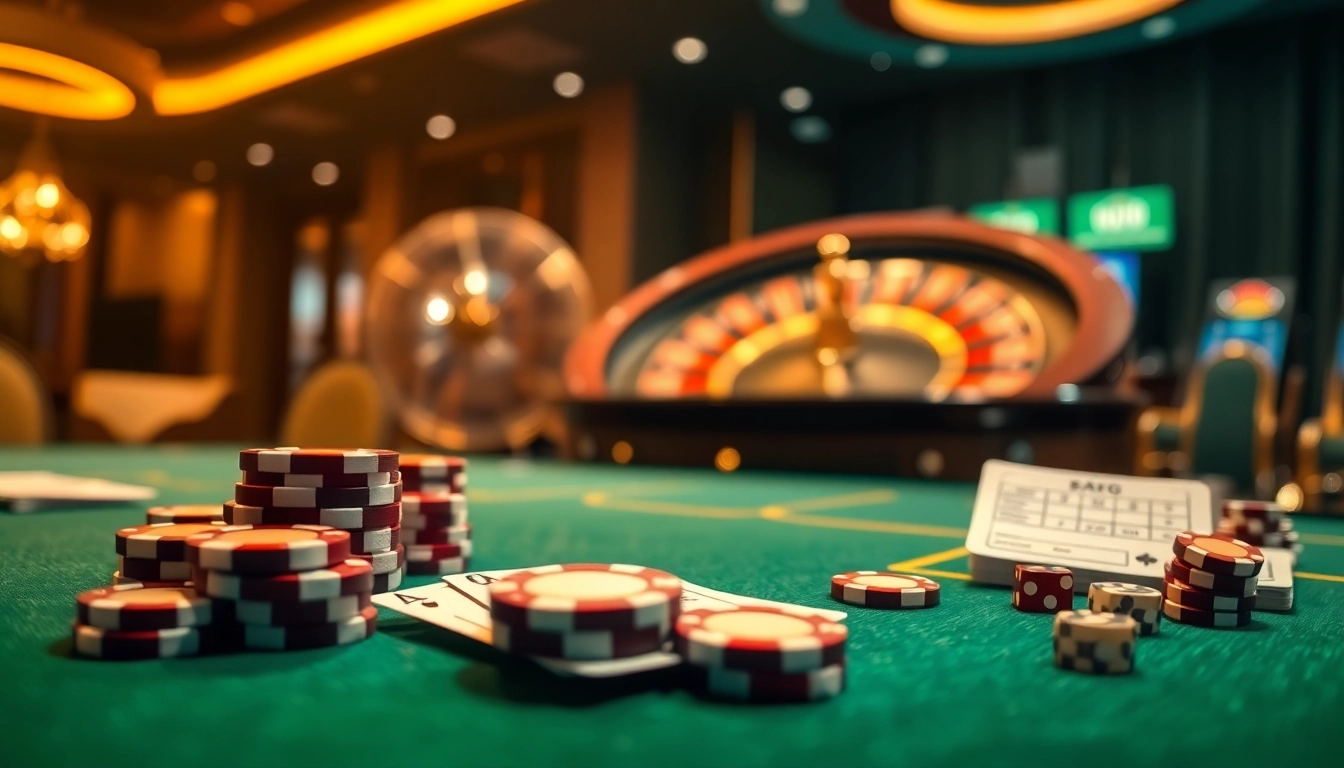 Découvrez l'excitation de casino en ligne 2026 avec des cartes vibrantes, des jetons et une roulette tournante.