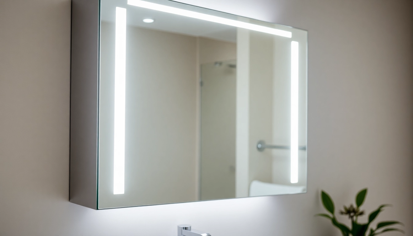Exquisite led bathroom mirror Cabinet showcasing sleek design and integrated lighting features.