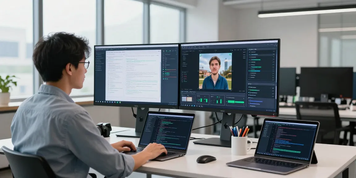 AI image detector showcasing advanced technology tools in a modern workspace with a data scientist analyzing content moderation results.