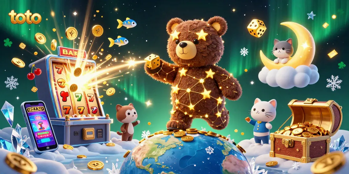 Play exciting toto games with our vibrant 3D casino illustration full of action and fun!