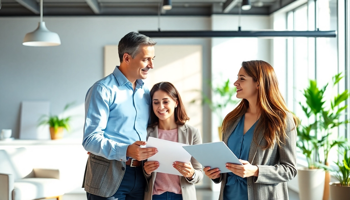 Explore life insurance options with a professional advisor in a modern office setting.