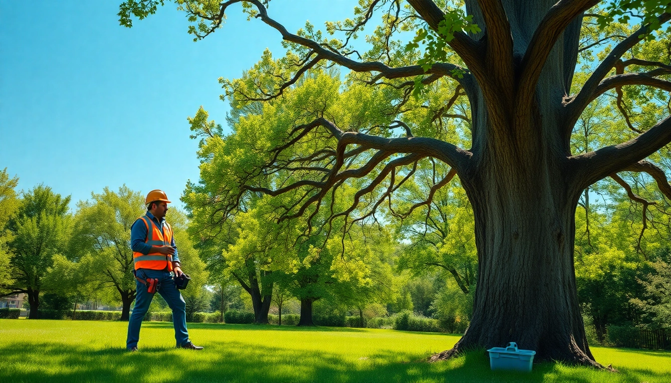 Black Mountain Tree Consultancy experts assessing mature trees with professional care.