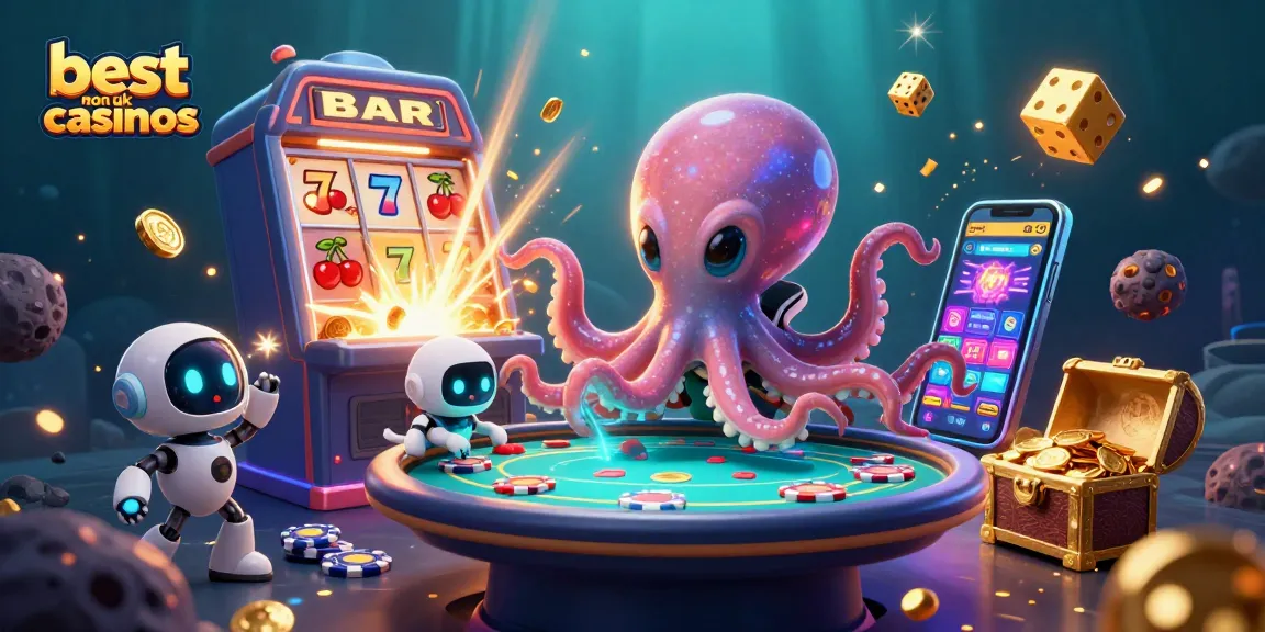 Engage with the best non UK casinos featuring vibrant 3D alien characters and dynamic game elements.