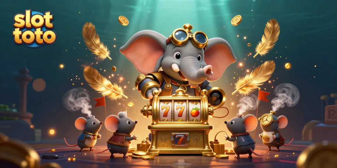 Spin the slot toto with a steampunk elephant engineer while golden coins and feathers swirl around!