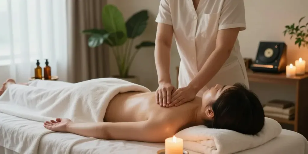 Revitalizing aromatherapy session showcasing 원종동출장마사지 in a serene spa.
