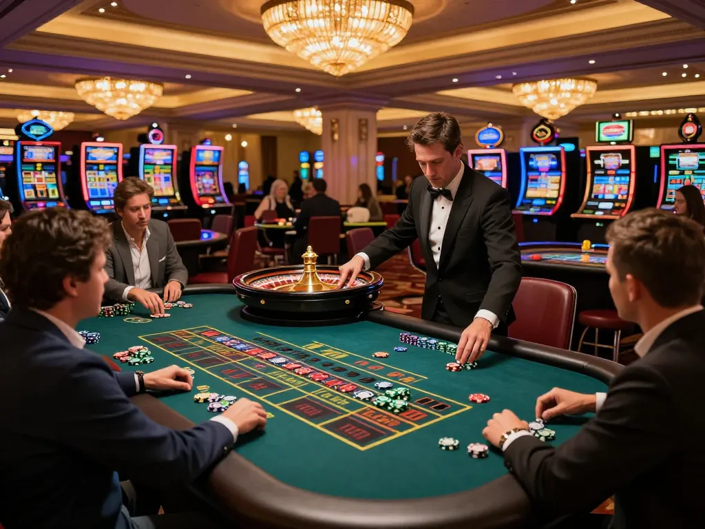 TR88 players engaging at a roulette table, showcasing vibrant casino atmosphere with strategic betting.