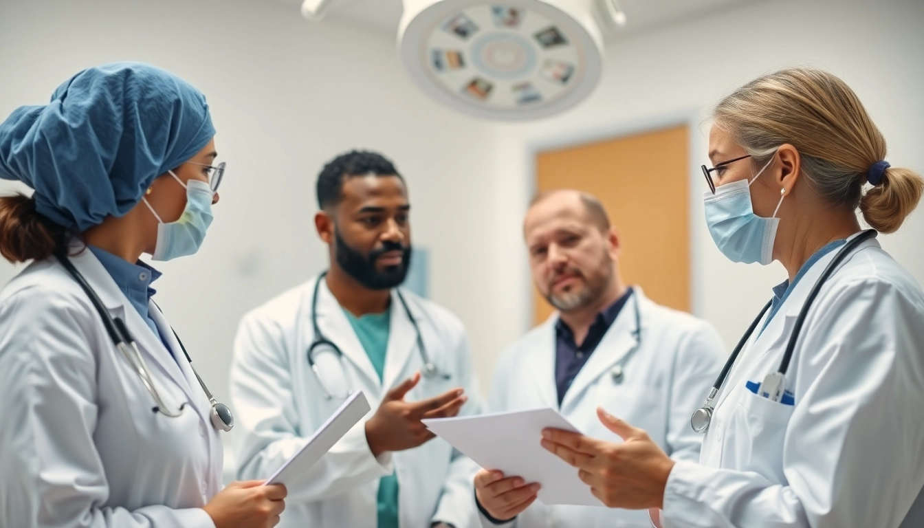 Collaborative discussion on ad DÓC Medical advancements with a professional medical team.