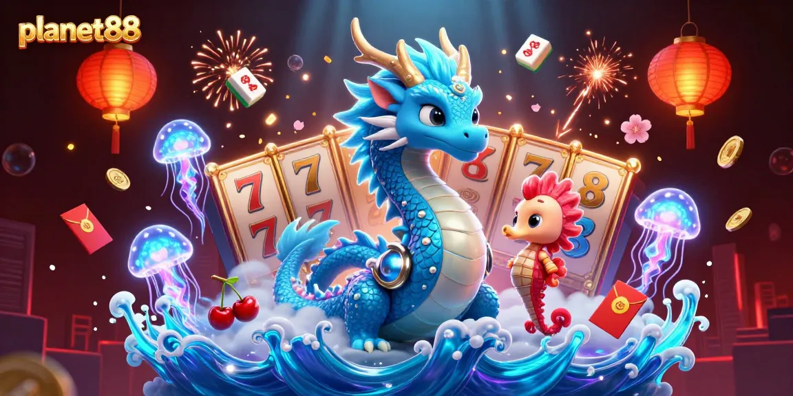 Experience the thrilling gaming world at planet88 with vibrant characters and lively casino elements.