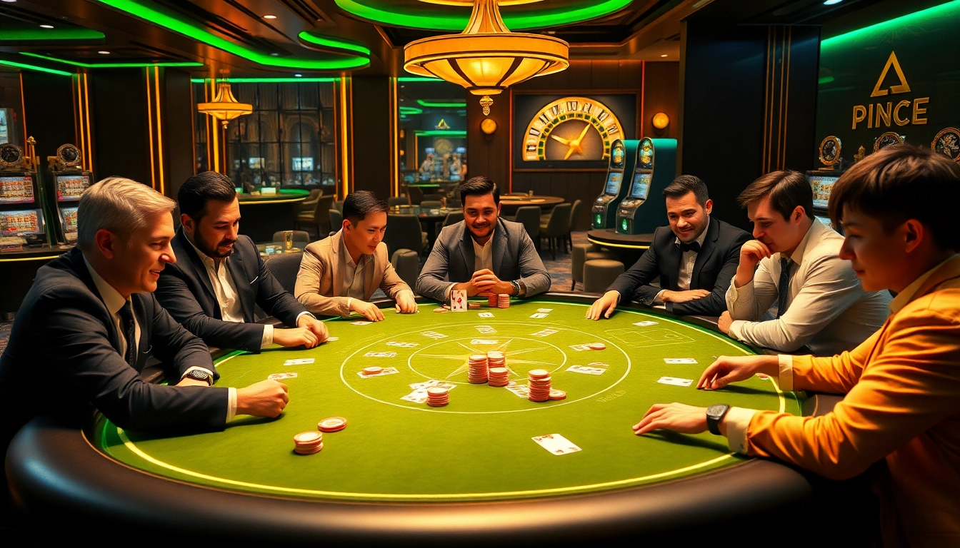 Vivez le frisson du casino en ligne 2026 avec une table de poker moderne luxueuse.