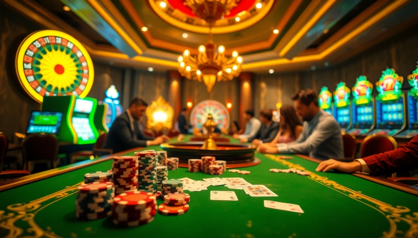 Découvrez un gameplay palpitant au casino en ligne 2026 avec des jetons de poker excitants et des cartes vibrantes.