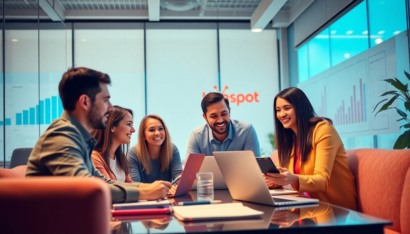 Leverage HubSpot free for optimized marketing strategies in a collaborative workspace.