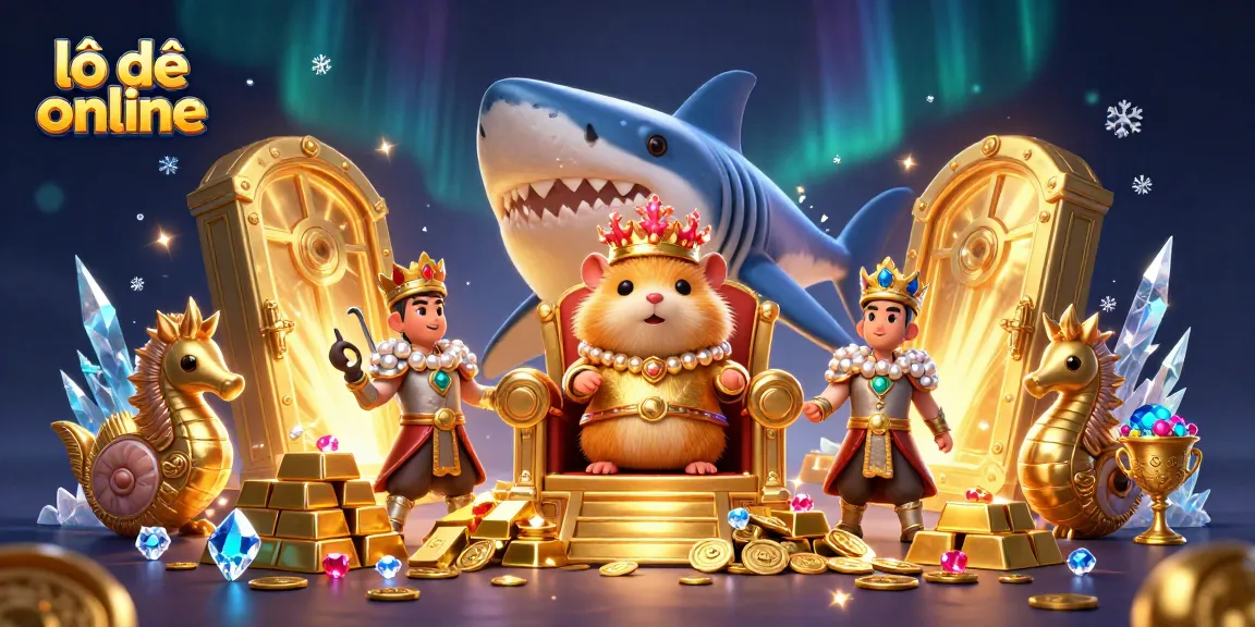 Experience thrilling lô đề online action in a vibrant 3D casino scene filled with treasures.