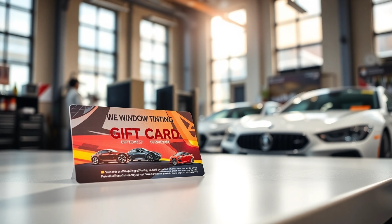 Grab a window tint gift card for premium vehicle enhancement and style.