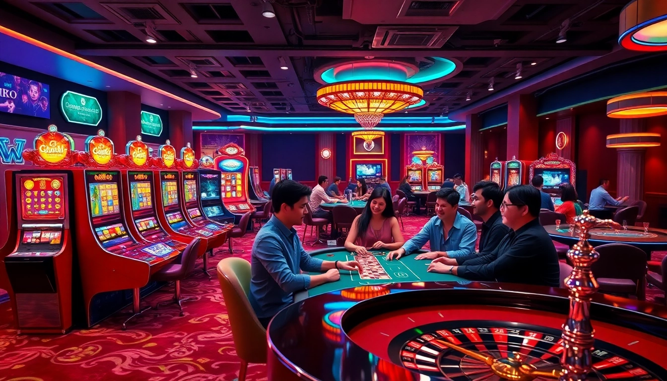 Vivez l'excitation du casino en ligne 2026 avec des joueurs profitant du poker, des machines à sous et de la roulette.