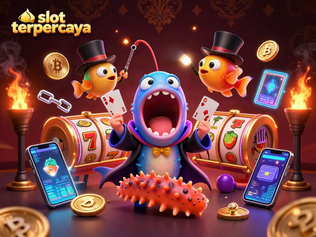 Mengalami keseruan permainan slot terpercaya dengan ilustrasi 3D yang dinamis dan imersif dari karakter laut.