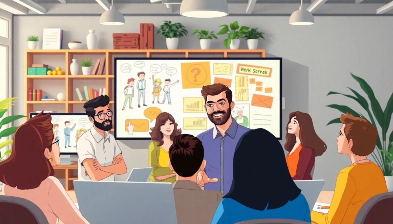 Erkläranimation process featuring a team collaborating on animated visuals