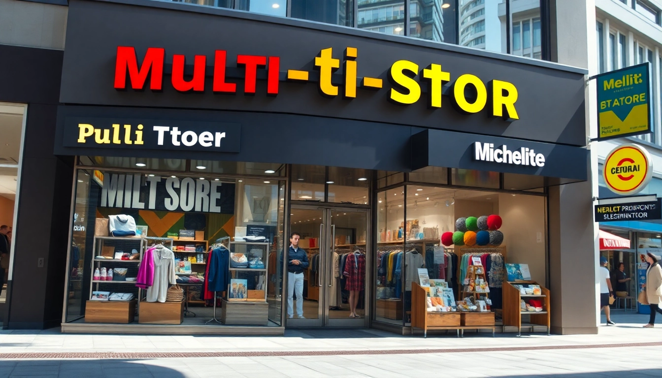 Explore a dynamic Multi-Store showcasing various products in a vibrant shopping environment.