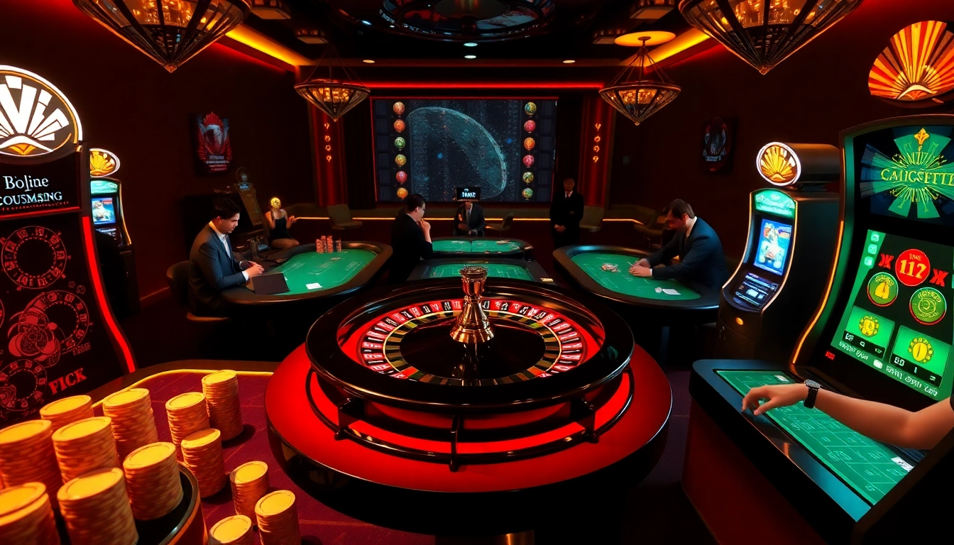 Moment captivant dans un cadre de casino en ligne 2026 avec des joueurs à la roulette.