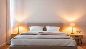 Dimensioni letto una piazza e mezza con cuscini comodi e lenzuola eleganti, ideale per il comfort notturno.