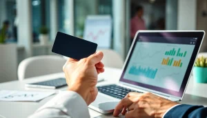 카드현금화 과정을 도와주는 신뢰할 수 있는 금융 관리 장면을 보여줍니다