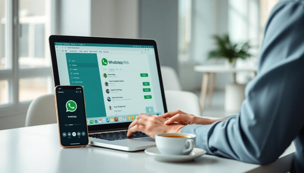 在 WhatsApp Web 上使用快连官网的引人入胜的用户体验，展示消息传递和视频通话功能。