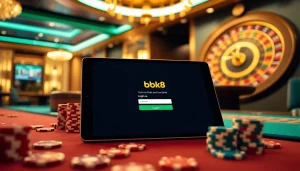 Seamlessly log into your account with bk8 login on a luxury online casino interface.